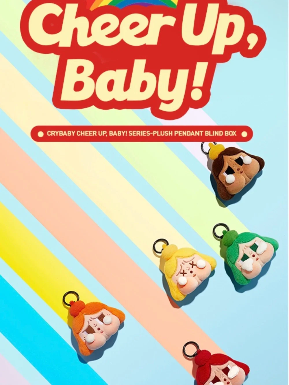 POP MART Crybaby Cheer Up, Baby! Purple Plush Pendant